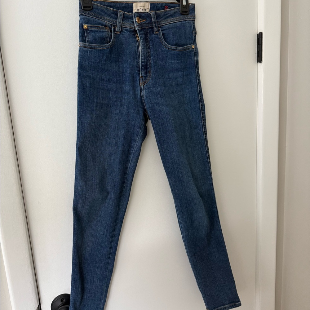 Sezane Brut Sexy Dark Blue Skinny Jeans Size 25